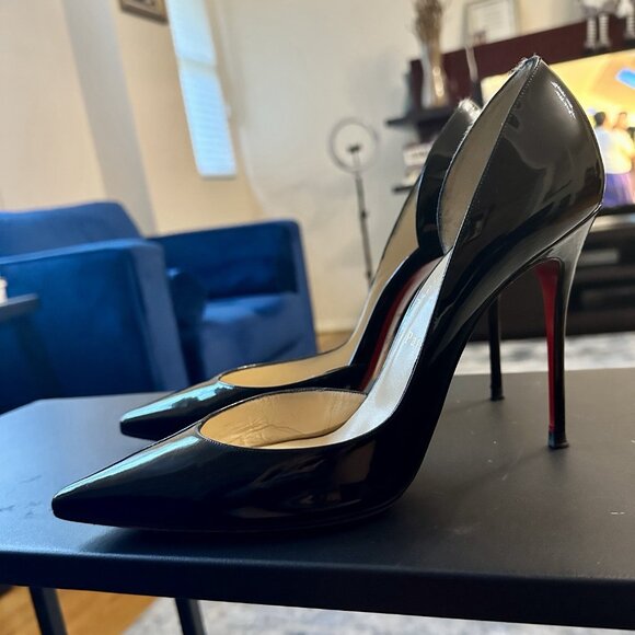 Christian Louboutin Iriza 100mm Patent Calf Leather Pumps - Picture 1 of 7
